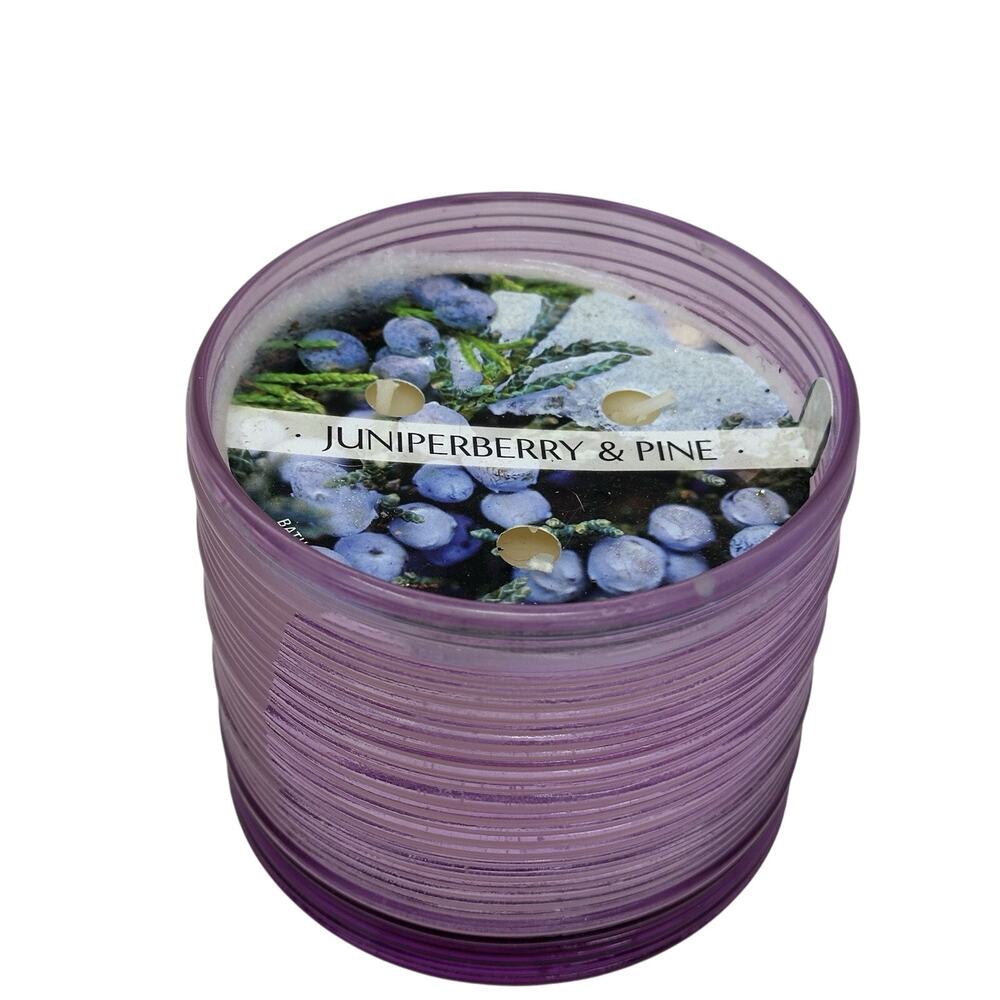 Bath & Body Works JUNIPER BERRY & PINE 3 wick Candle - BRAND NEW